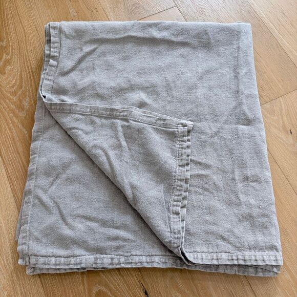 Coyuchi European Relaxed Vintage 100% Linen Blanket Coverlet Grey King Size